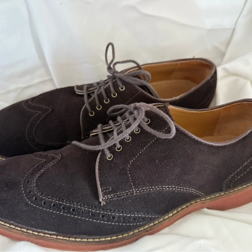 Cole Haan Franklin Classic Brown Suede Wingtip Lace Up Oxfords Men’s 10.5